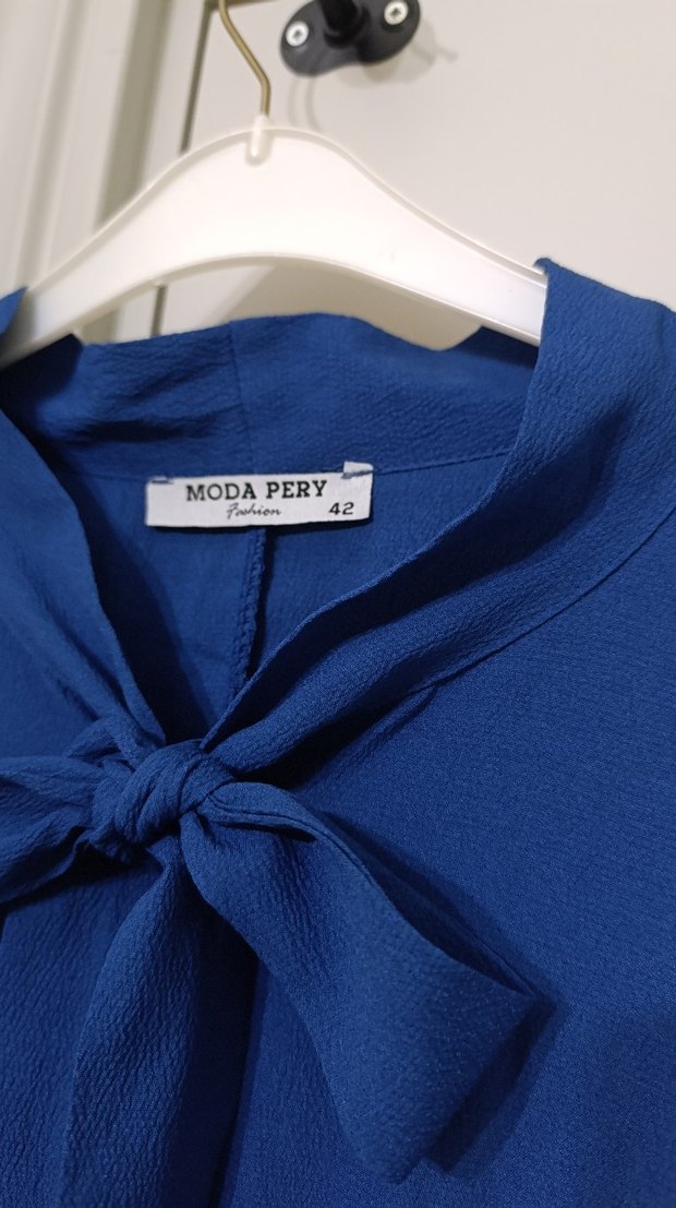 Lacivert Tesettür Elbise - Görsel 3