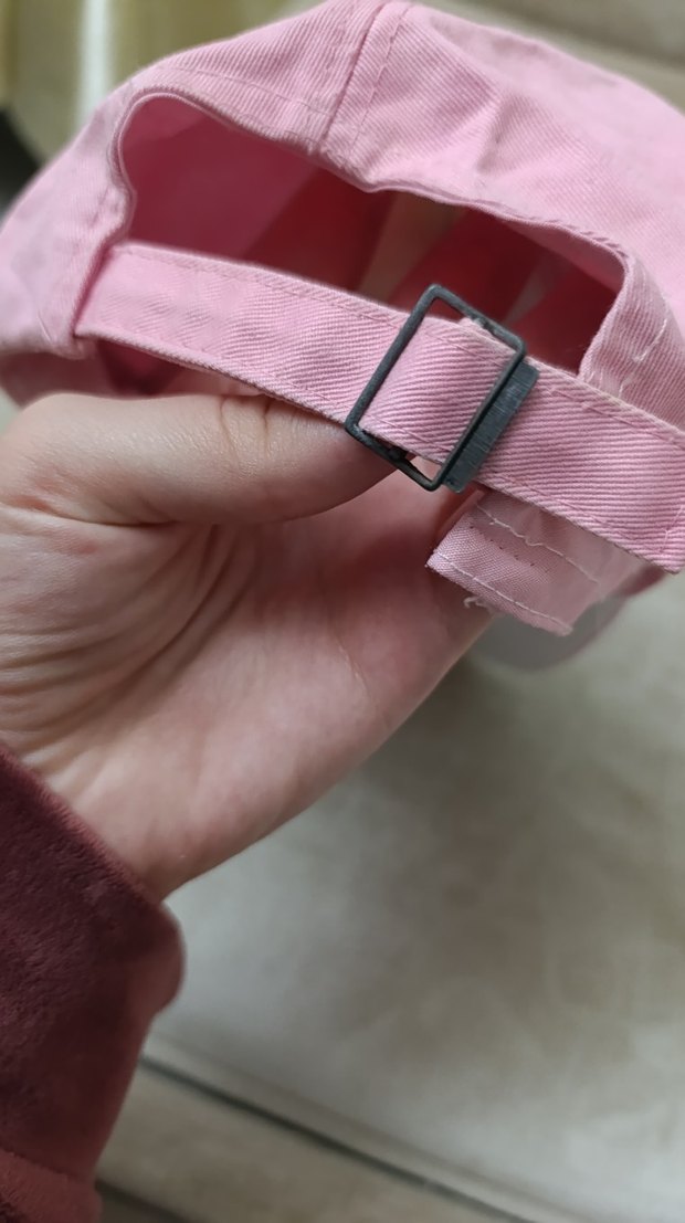 Pembe Pastel Şapka, Tokalı, Spor Tarz - Görsel 3