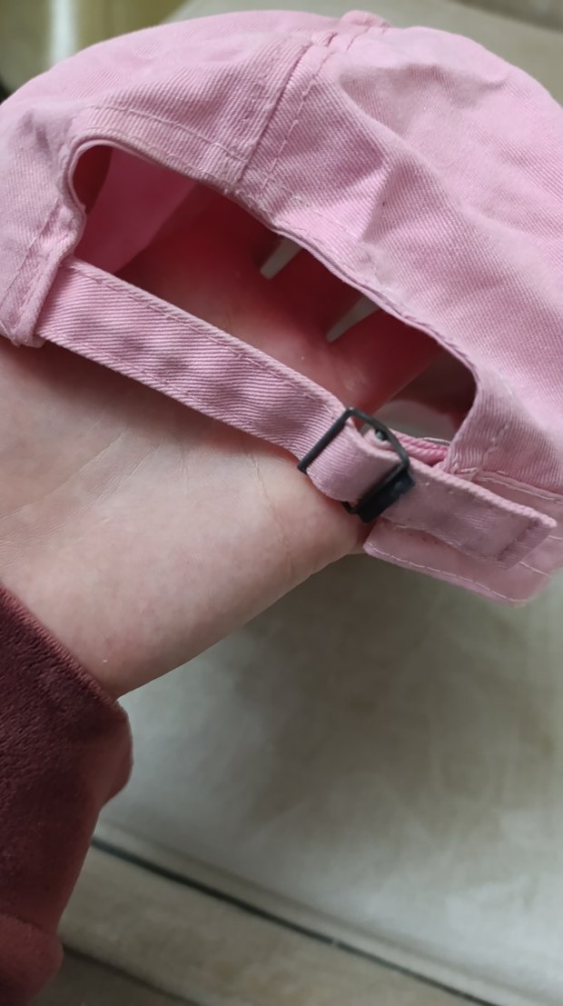 Pembe Pastel Şapka, Tokalı, Spor Tarz - Görsel 2