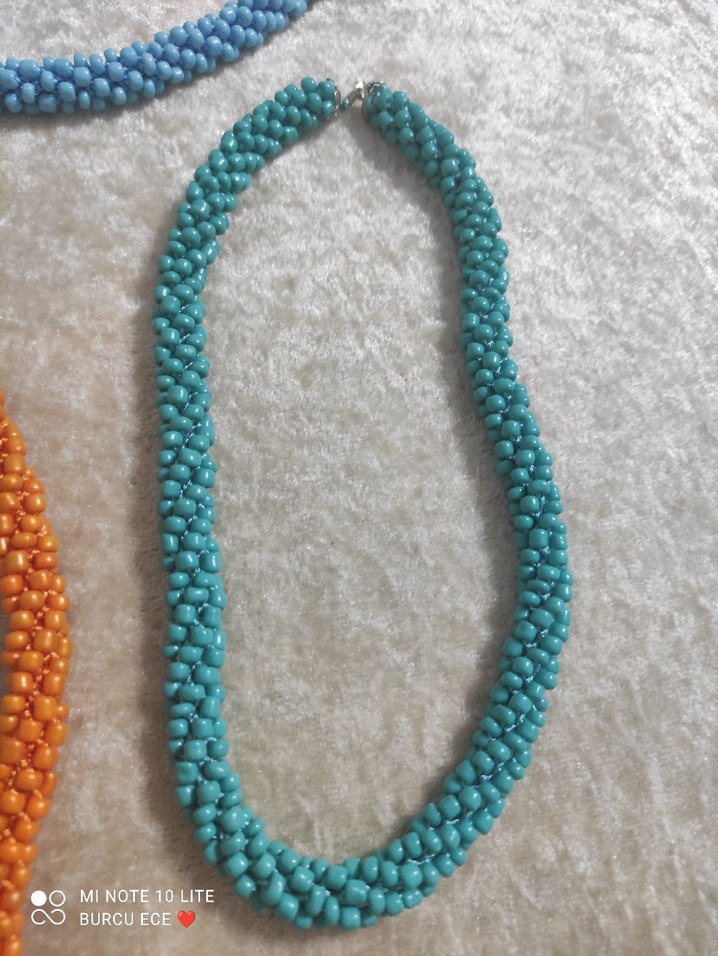 Renkli Boncuklu Uzun Bohem Kolye - Görsel 5