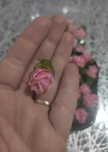 Pastel Renkli Mini Çiçek kurdele oyası 100 adet - Görsel 7