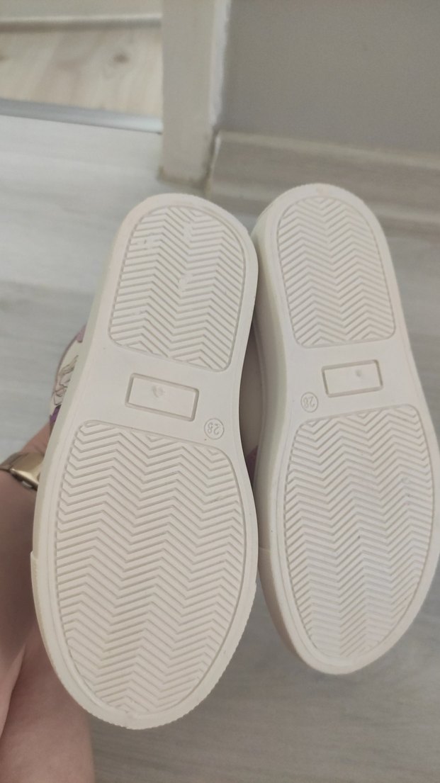 Kız Çocuk Pembe Baskılı Cırt Cırtlı Spor Ayakkabı - Görsel 2