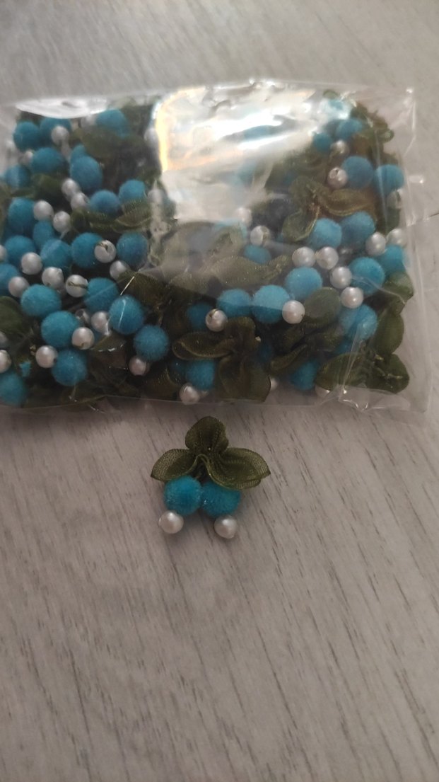 Turkuaz Renkli tülbent Motifli hemen teslim - Görsel 2