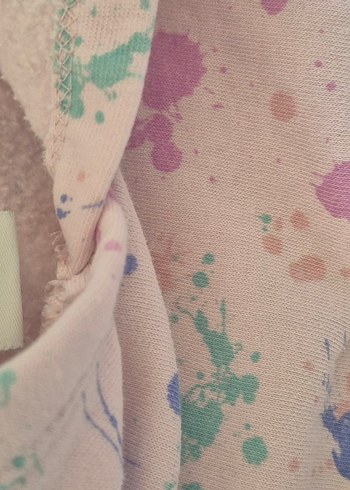 7 Yaş Beden pembe Renk Kızlar İçin Kapüşonlu Pembe Batik Eşofman Takımı
