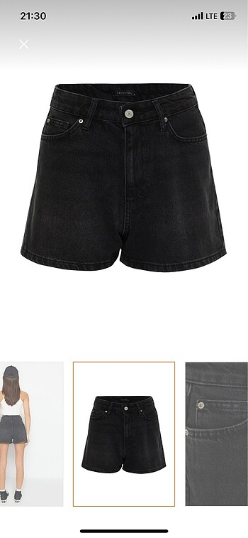 xs Beden milla siyah jean şort