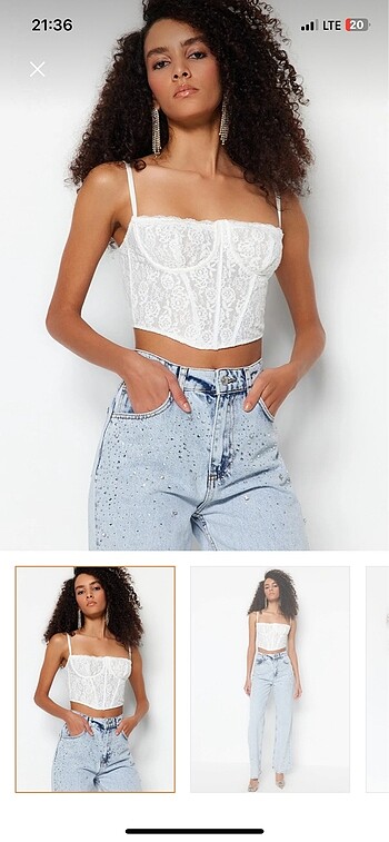 xs Beden milla korse crop