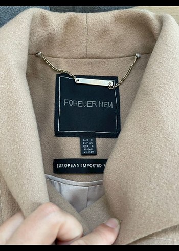 Bej Midi Kemerli Kadın Kaban - Görsel 2