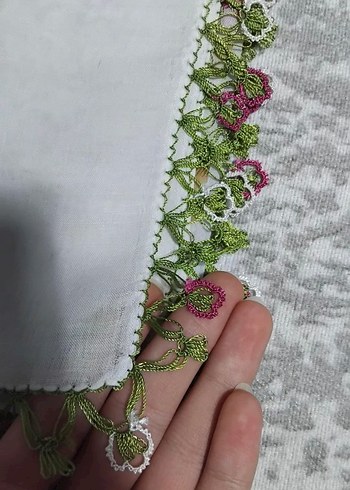 Çiçek Desenli yazma tülbent - Görsel 2