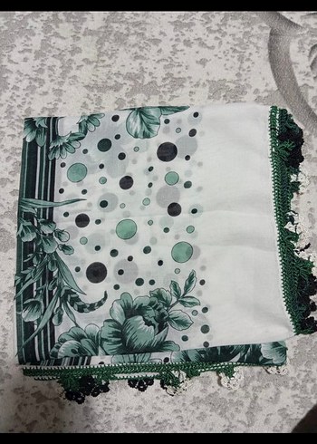 çeyizlik el emeği el işi yazma tığ iğne oyalı tülbent - Görsel 2