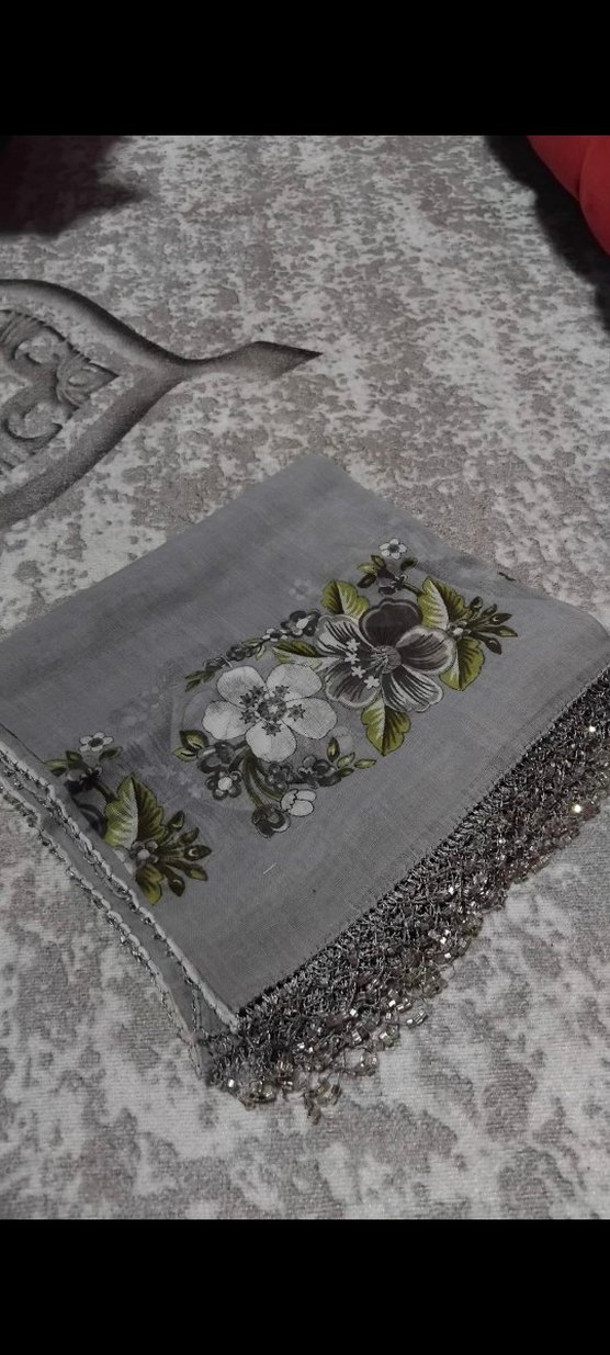 çeyizlik el emeği el işi yazma tığ iğne oyalı tülbent - Görsel 2