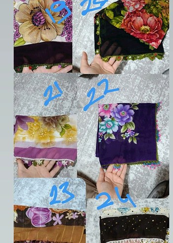 4 kenarlı oyalar tülbent toplu - Görsel 4