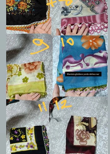 4 kenarlı oyalar tülbent toplu - Görsel 2