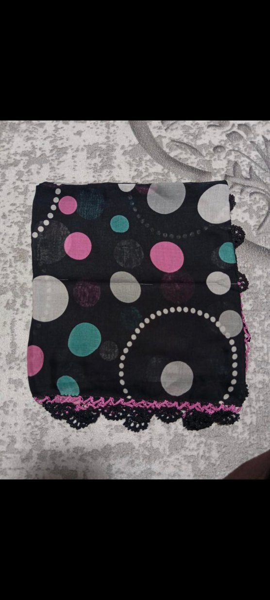 çeyizlik el emeği el işi yazma tığ iğne oyalı tülbent boncuksuz - Görsel 2