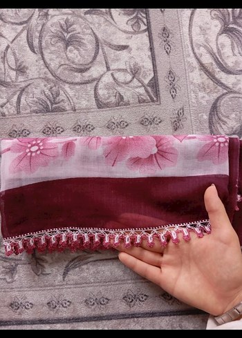 el işi ele emeği oyalı yazma oyalı tülbent - Görsel 3