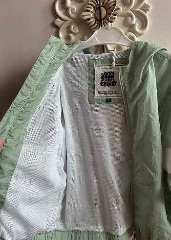 Yeşil Baskılı Midi Kadın Ceket - Görsel 5