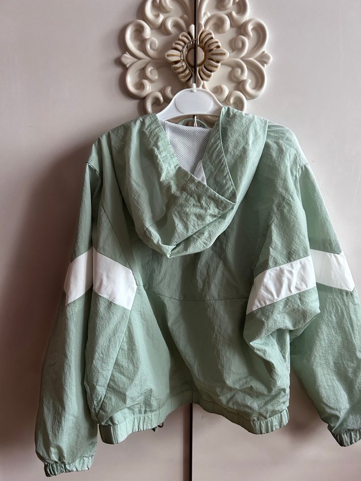 Yeşil Baskılı Midi Kadın Ceket - Görsel 3