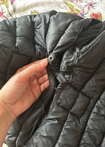 Siyah Fermuarlı Kadın Kışlık Mont - Görsel 5