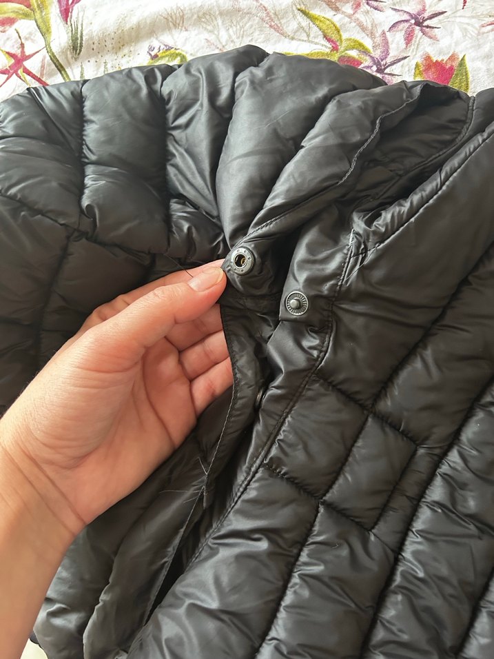 Siyah Fermuarlı Kadın Kışlık Mont - Görsel 5