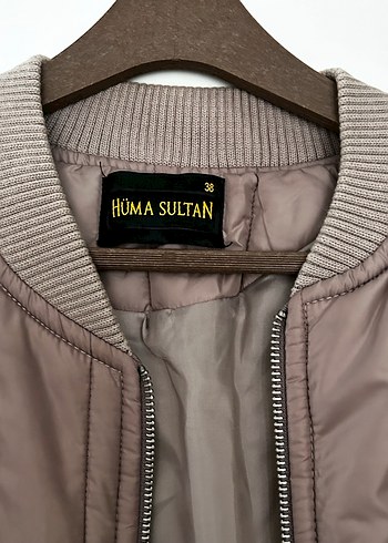 Bej Kadın Fermuarlı Mont - Görsel 2