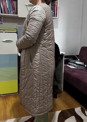 Bej Kadın Fermuarlı Mont - Görsel 11