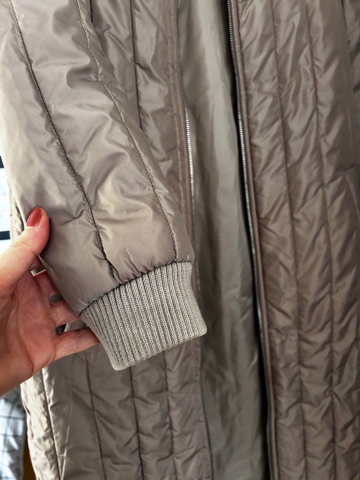 Bej Kadın Fermuarlı Mont - Görsel 5