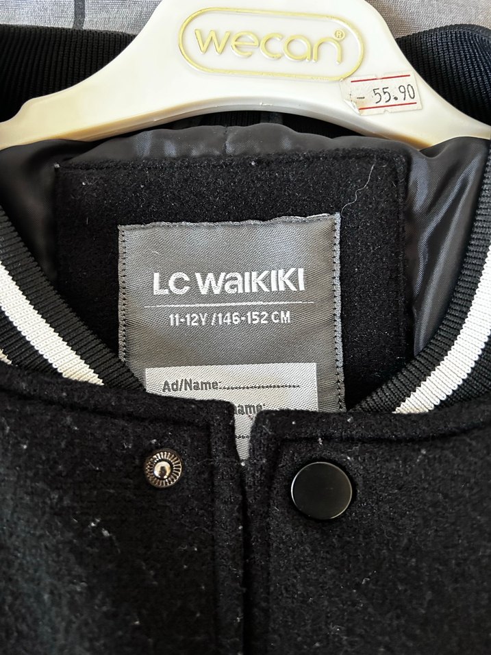 Siyah Deri Kol erkek Streetwear Ceket - Görsel 2