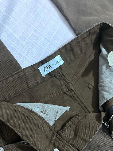 36 Beden kahverengi Renk Zara kahve rengi jean straight