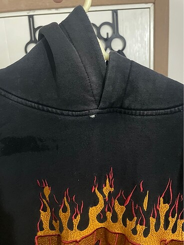 xl Beden Alev desenli sweatshiet