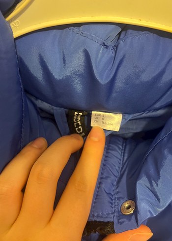 s Beden mavi Renk Mavi Kadın Midi Kışlık Mont