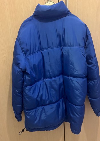 H&M Mavi Kadın Midi Kışlık Mont