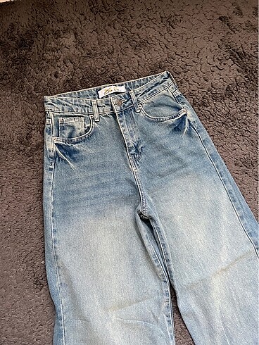 xs Beden mavi Renk baggy wide leg jeans