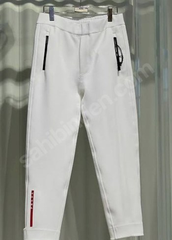 Prada Fermuarlı Beyaz Erkek Outdoor Sweatpant