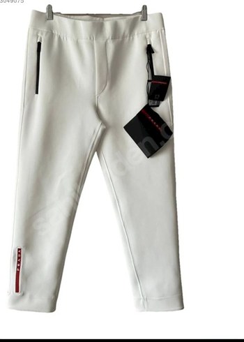 Fermuarlı Beyaz Erkek Outdoor Sweatpant