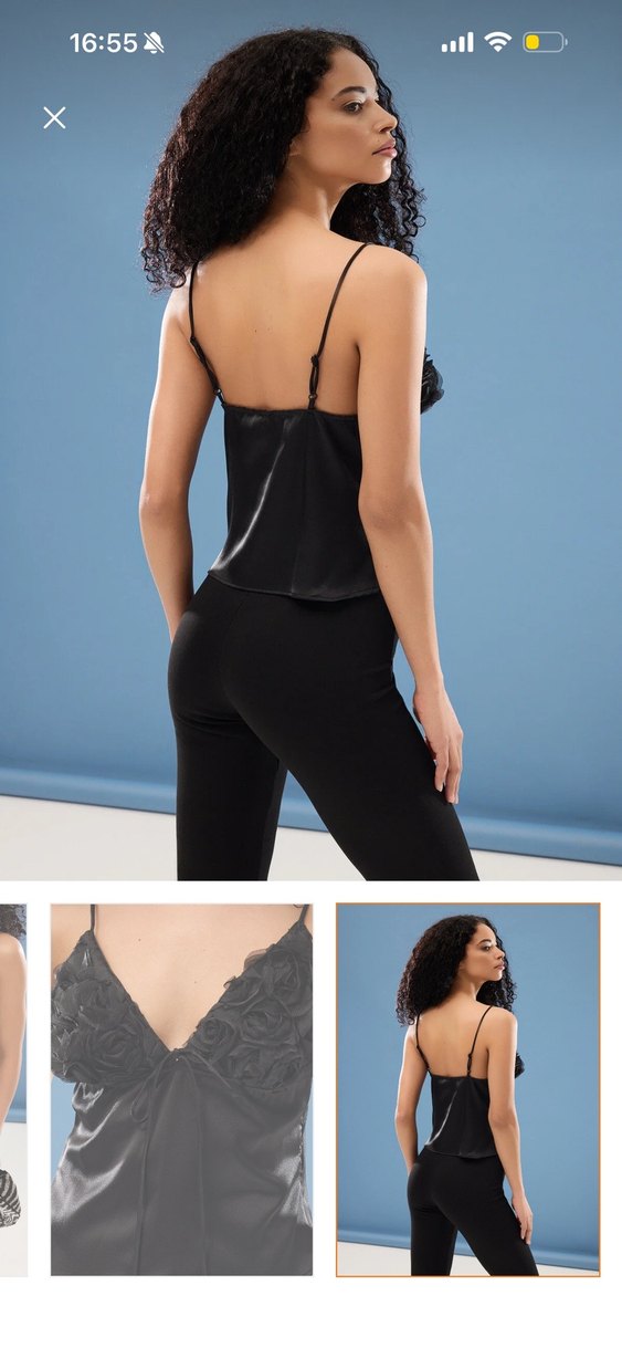 Siyah Zebra Desenli Strappy Büstiyer - Görsel 3