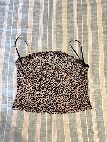 xs Beden Shein leoparlı crop