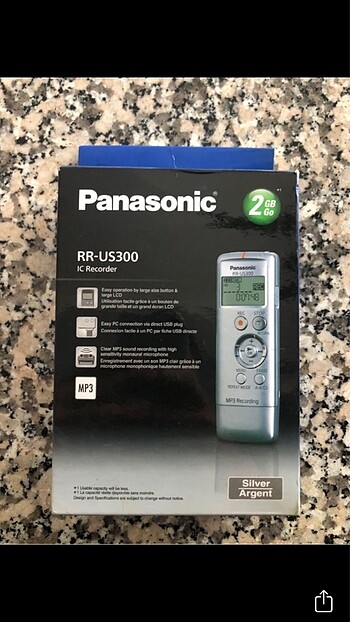 Panasonic RR-US300 Ses kayıt cihazı