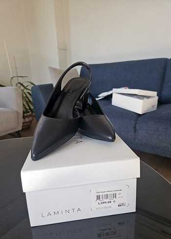 Tulip Siyah Kalın Topuklu Kadın Ayakkabı - Görsel 6