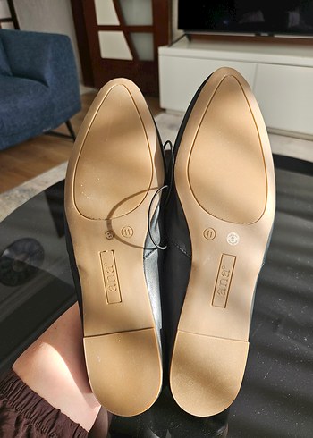 Kadın Siyah Deri Babet - Görsel 4