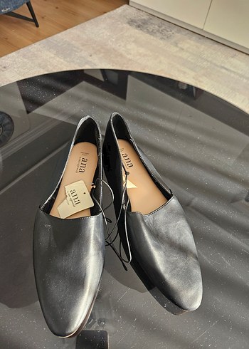 Kadın Siyah Deri Babet - Görsel 3