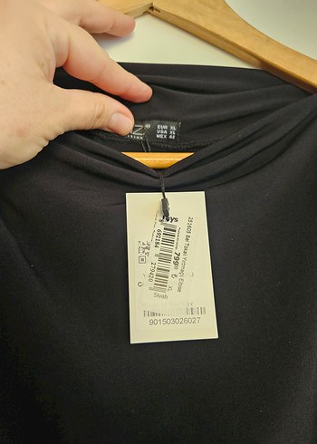 Siyah Drapeli Uzun kayık Yaka Elbise - Görsel 6