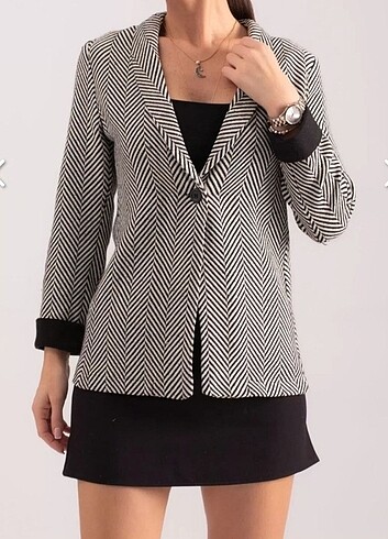 Tek düğmeli kaşe ceket - Görsel 2