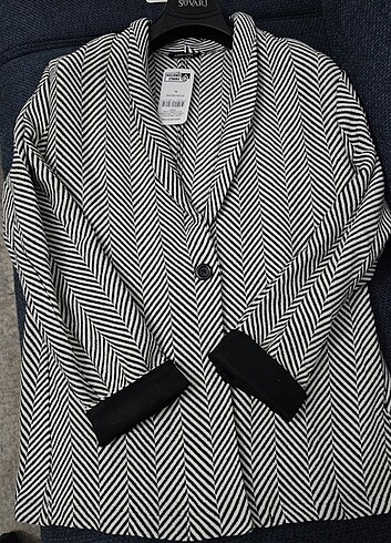 Tek düğmeli kaşe ceket - Görsel 4