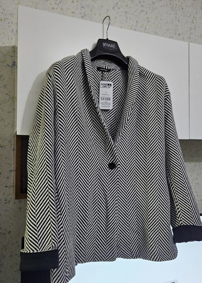 Tek düğmeli kaşe ceket - Görsel 3