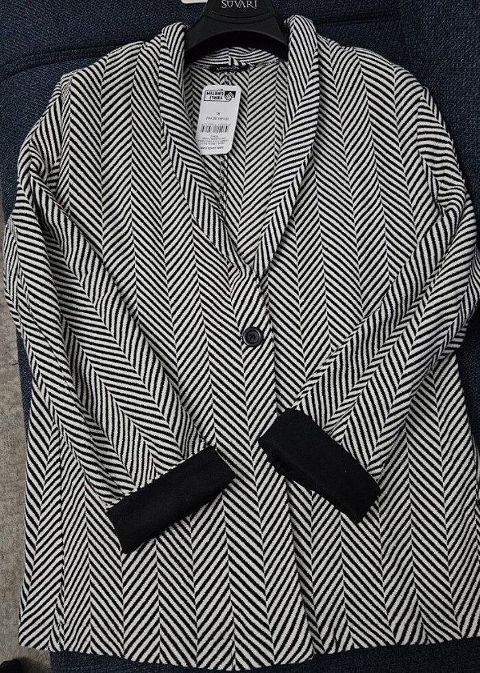 Tek düğmeli kaşe ceket - Görsel 4