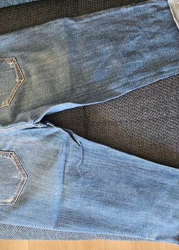 Kadın Mavi Midi Boy Denim Şort - Görsel 5