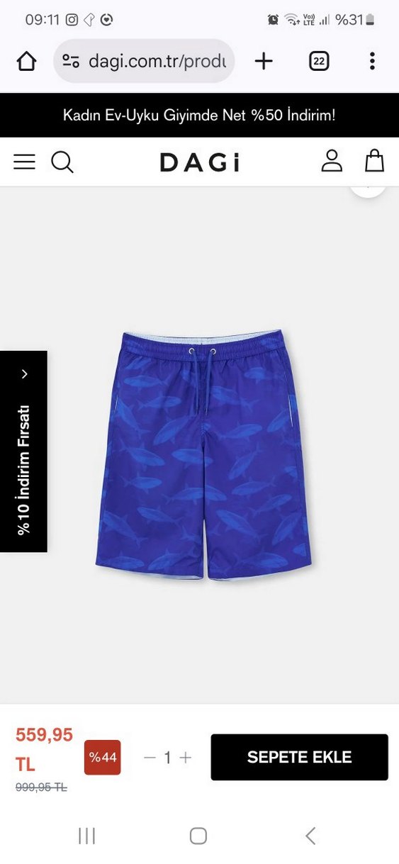 dagi Renkli Bağcıklı Erkek Mini Mayo Şort - Görsel 5