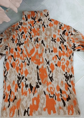 Batik Bohem Uzun Kollu Renkli Desenli Kazak