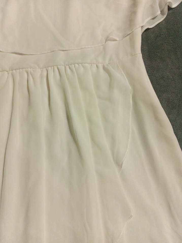 Beyaz Midi elbise nikahtada giyilebilir - Görsel 5