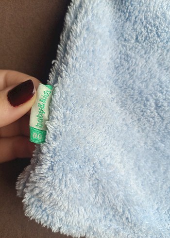 Mavi Kapüşonlu Erkek Çocuk Polar Mont - Görsel 5