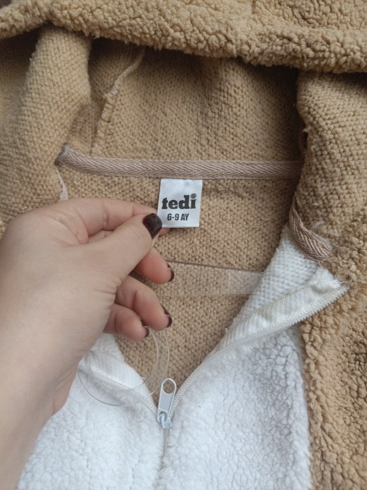 Kahverengi Peluş Bebek Tulum - Görsel 5